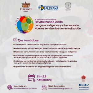 Afiche promocional del VI Seminario Internacional: Revitalizando Ando